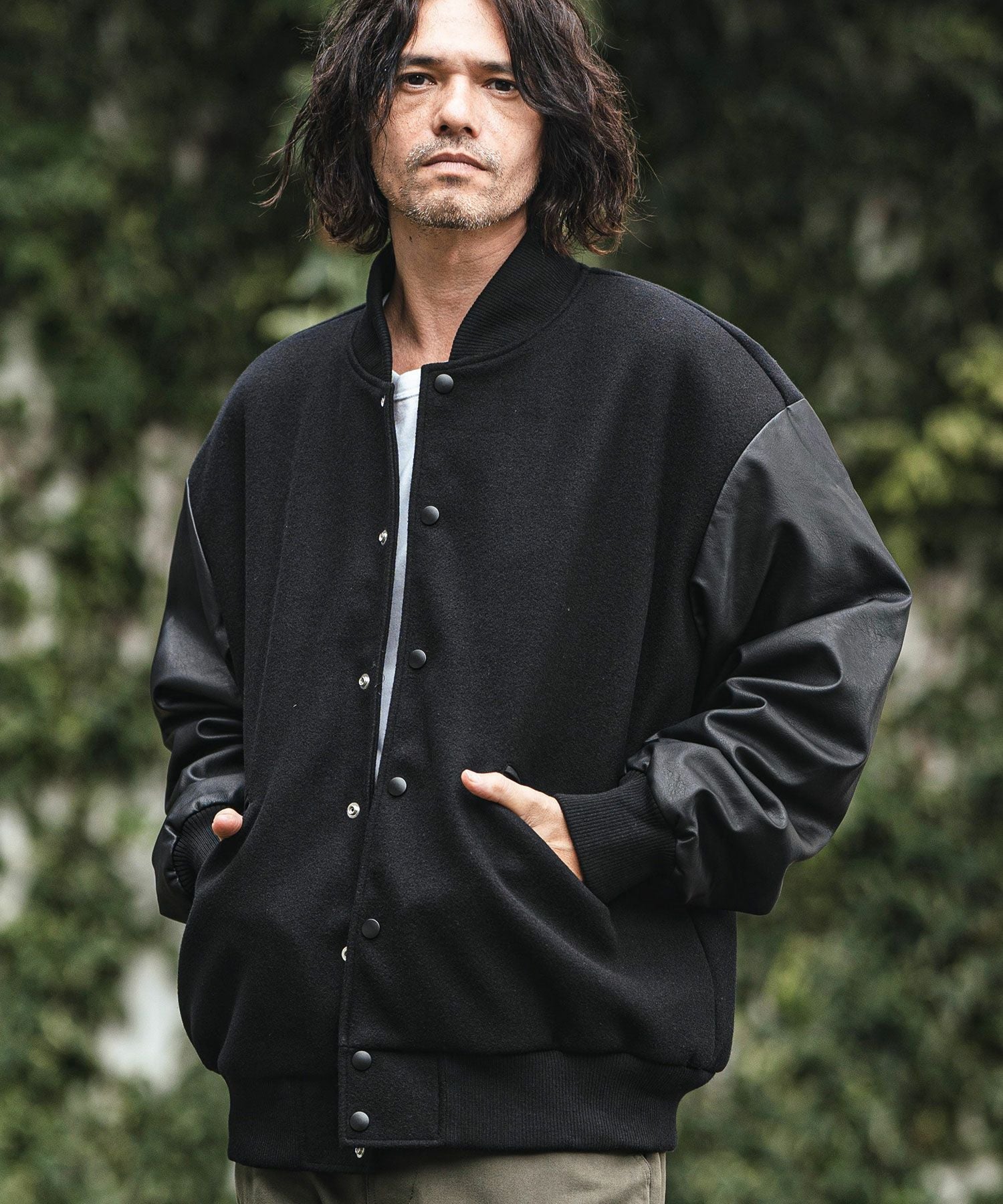 50%OFF【CAMBIO(カンビオ)】メルトンPU切り替えルーズシルエット