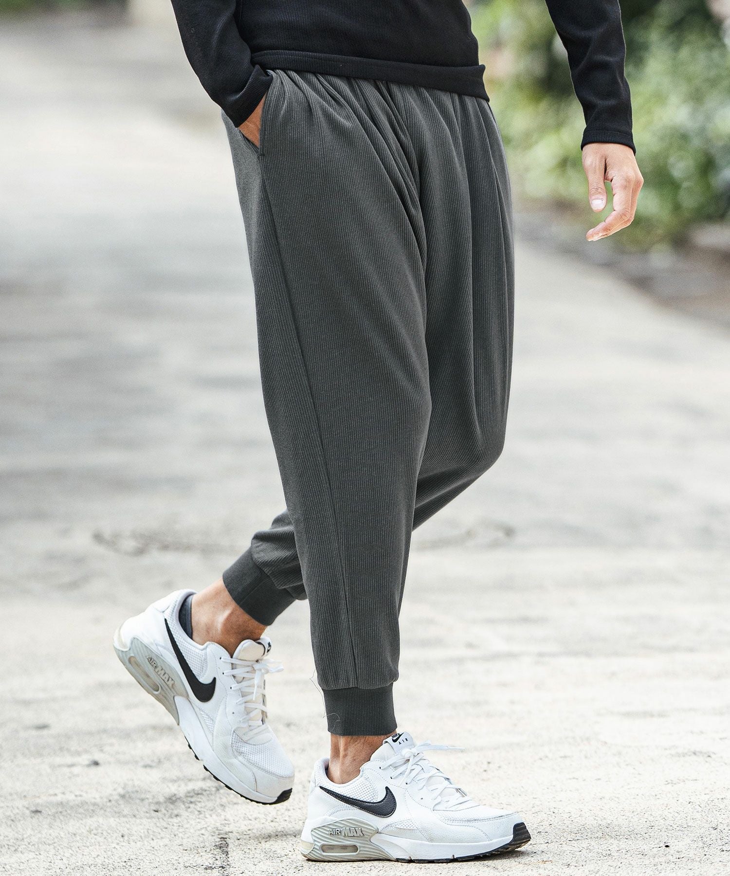 30%OFF【CAMBIO(カンビオ)】Dobby Stripe Jacquard Jogger Pants