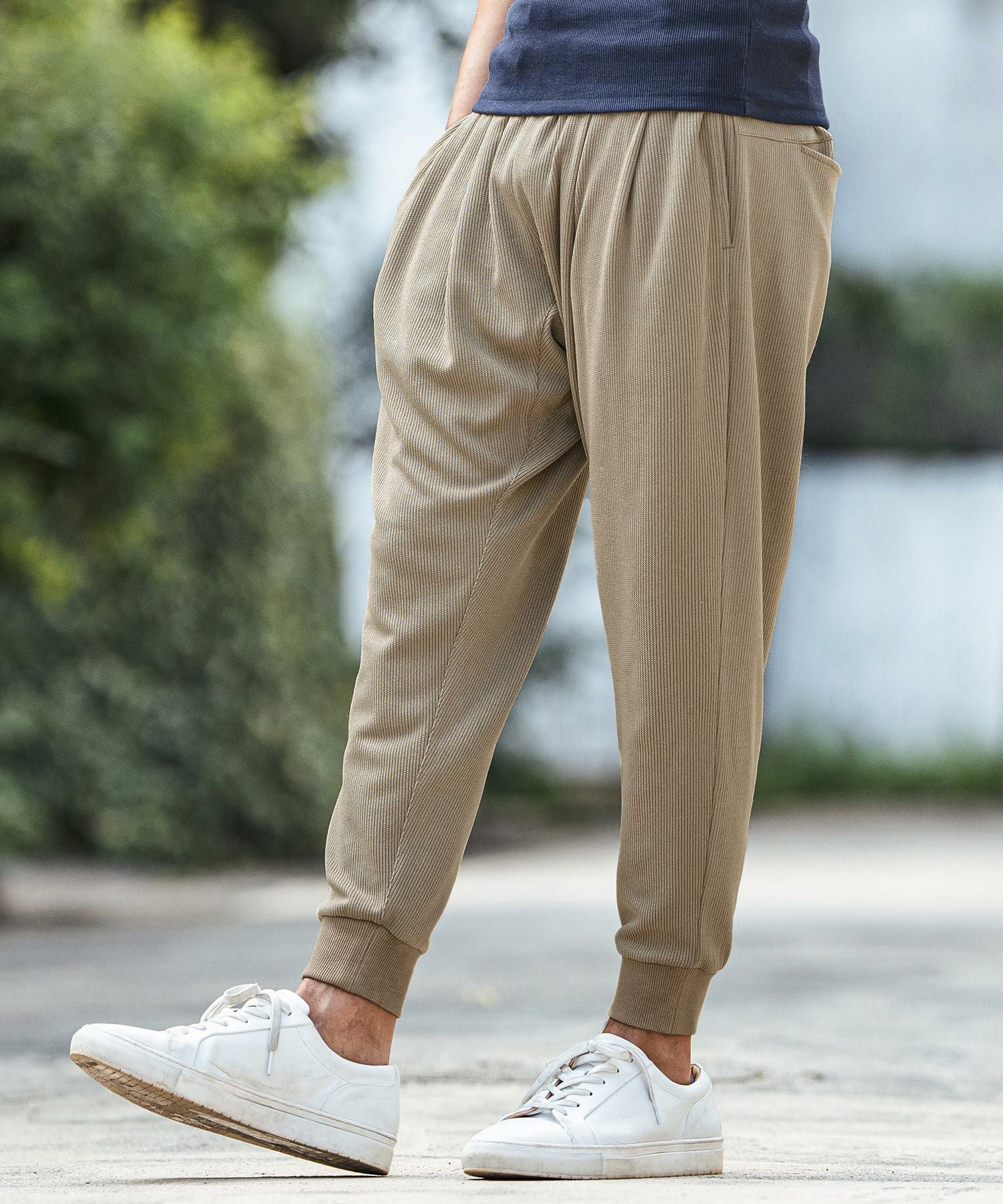 30%OFF【CAMBIO(カンビオ)】Dobby Stripe Jacquard Jogger Pants