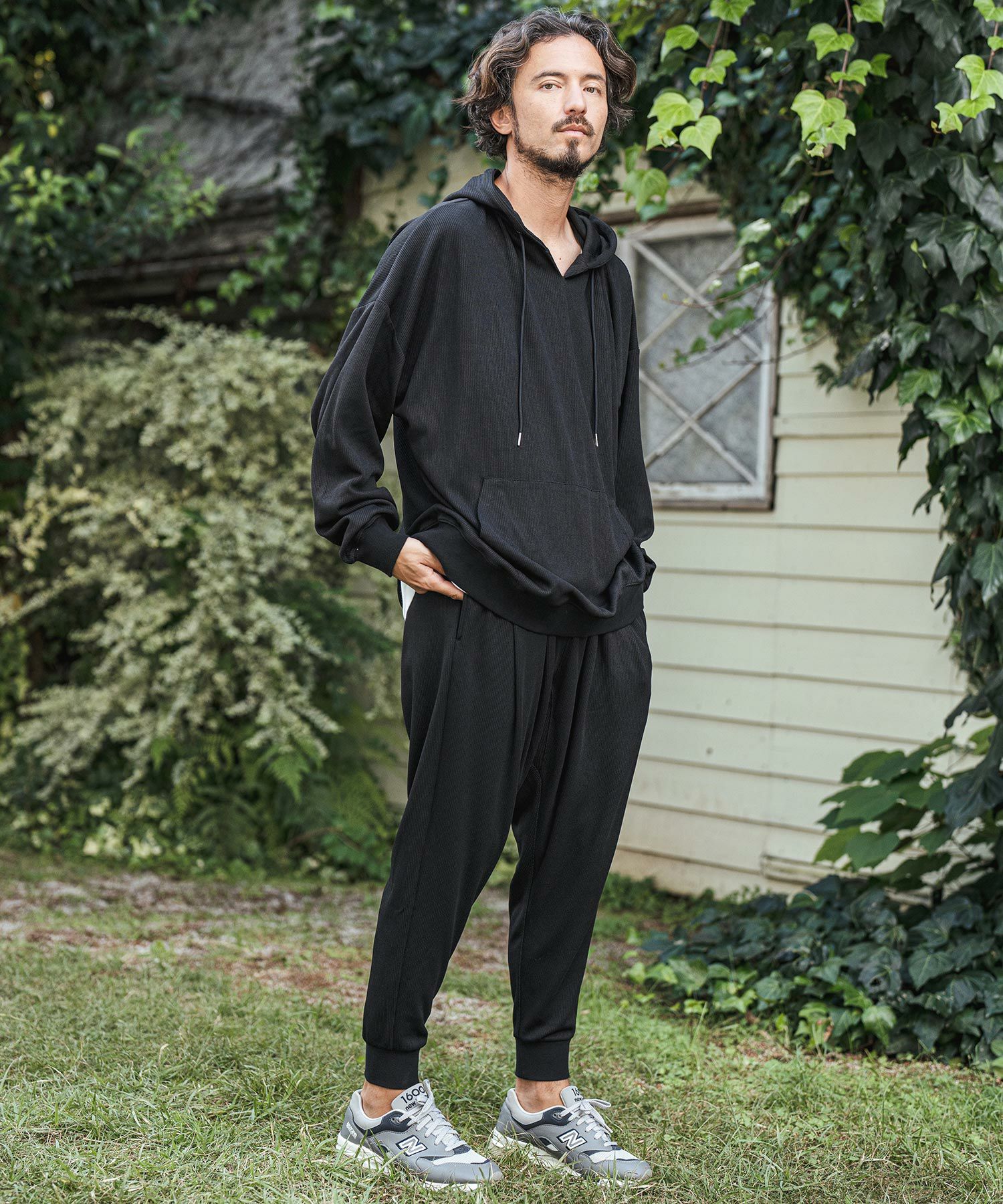 30%OFF【CAMBIO(カンビオ)】Dobby Stripe Jacquard Jogger Pants
