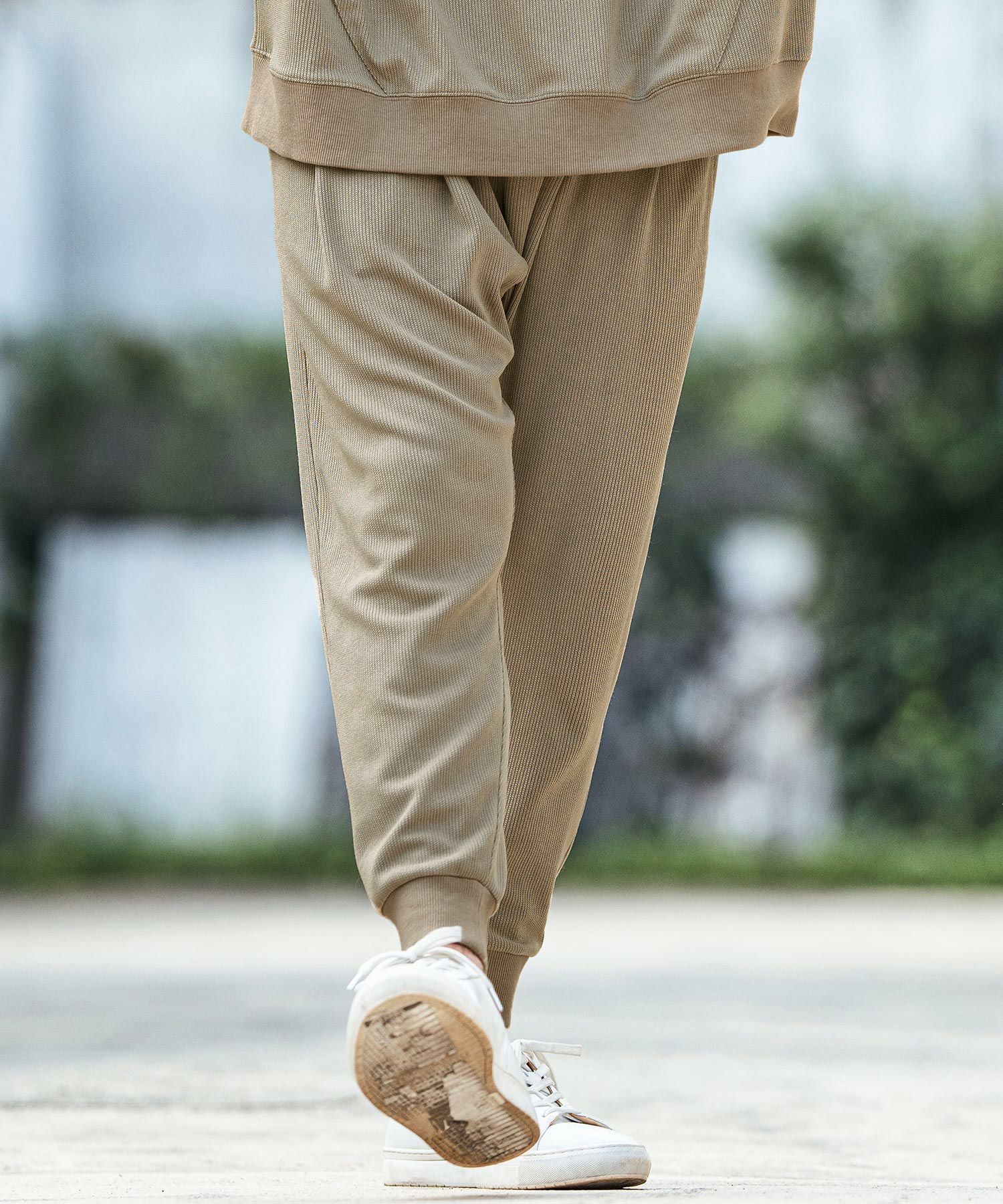 新品未使用CAMBIO Hem Rib Dobby Jacquard Pants 30%OFF【CAMBIO(カンビオ)】Dobby Stripe Jacquard Jogger Pants
