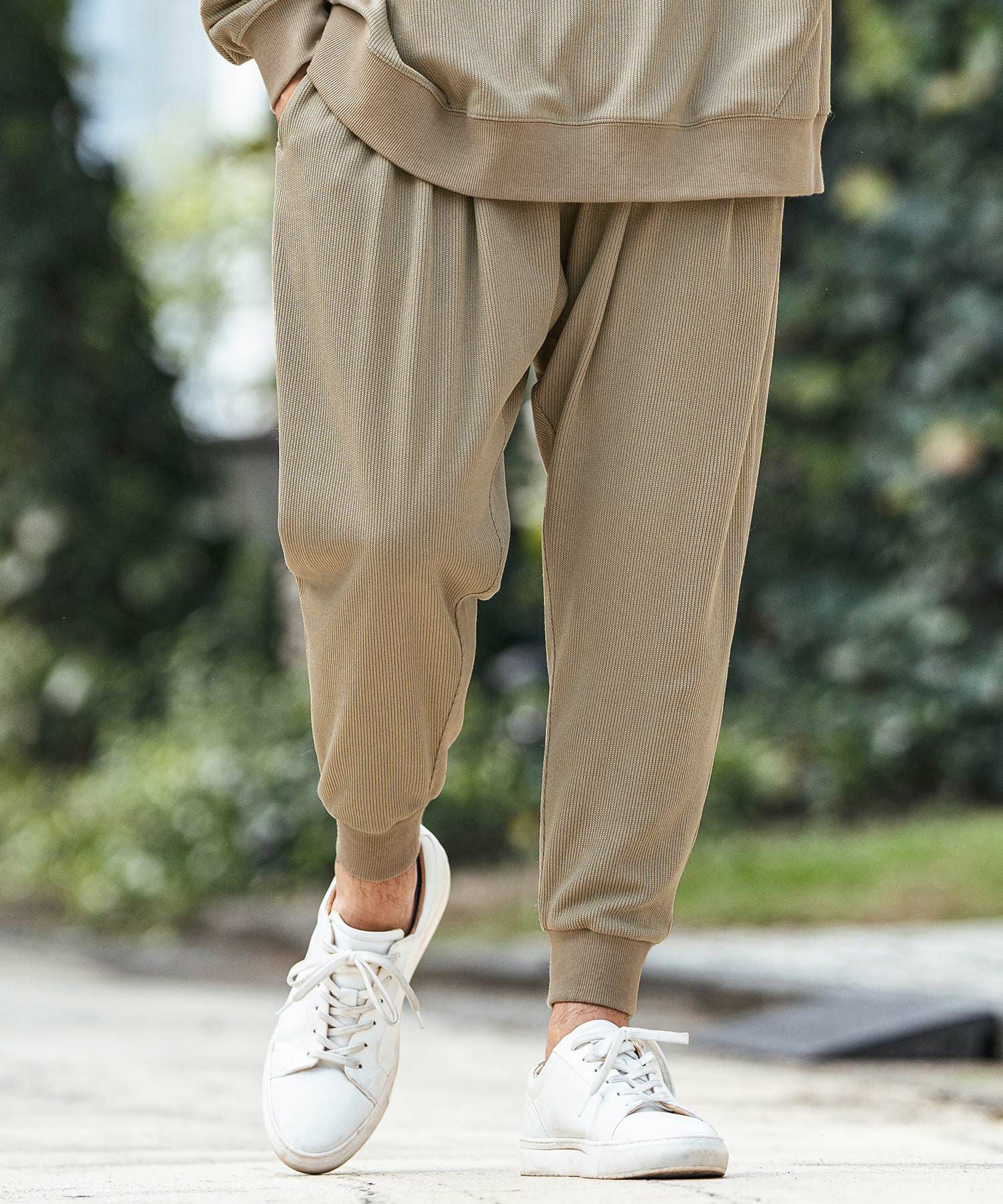 30%OFF【CAMBIO(カンビオ)】Dobby Stripe Jacquard Jogger Pants