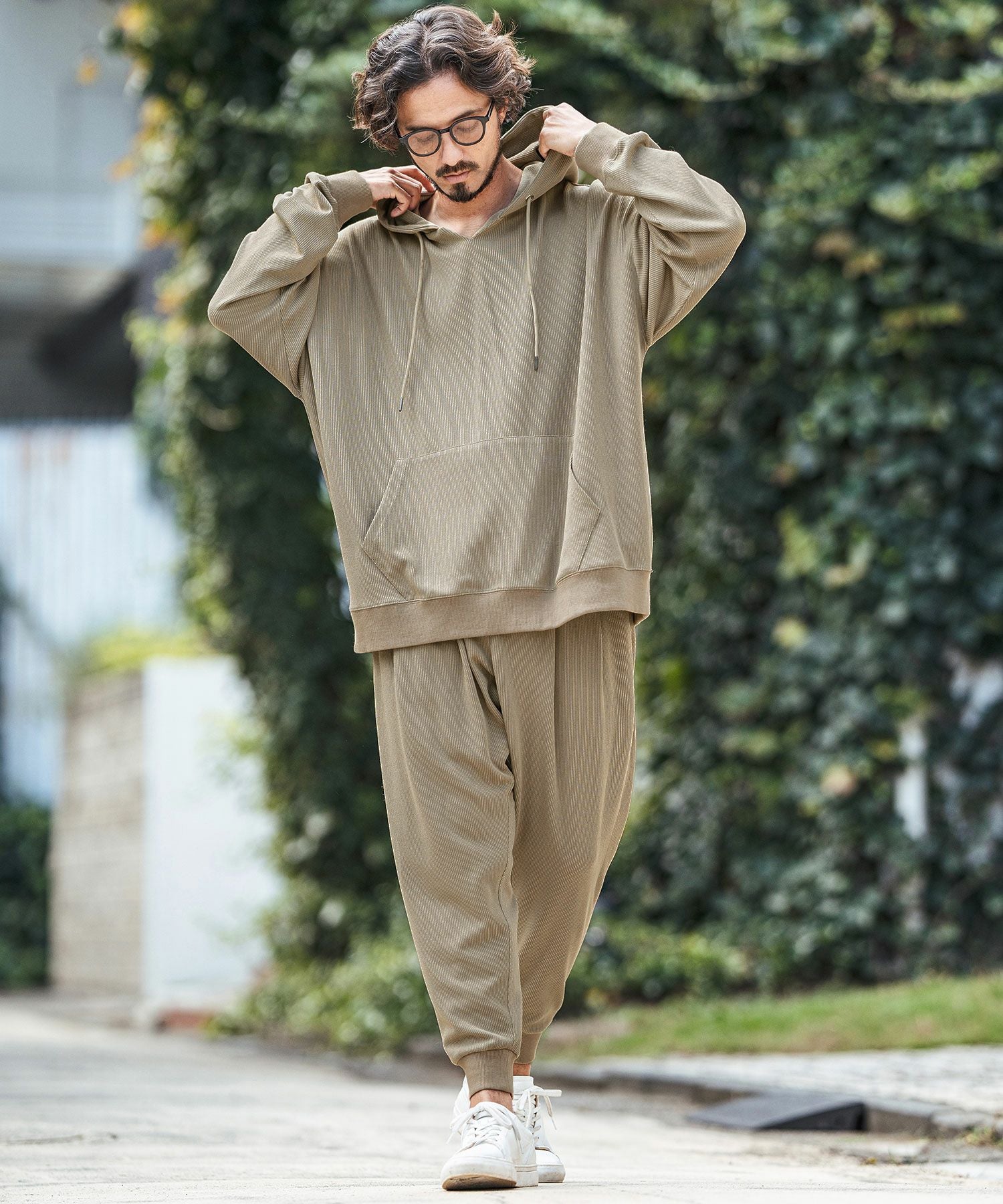 30%OFF【CAMBIO(カンビオ)】Dobby Stripe Jacquard Jogger Pants