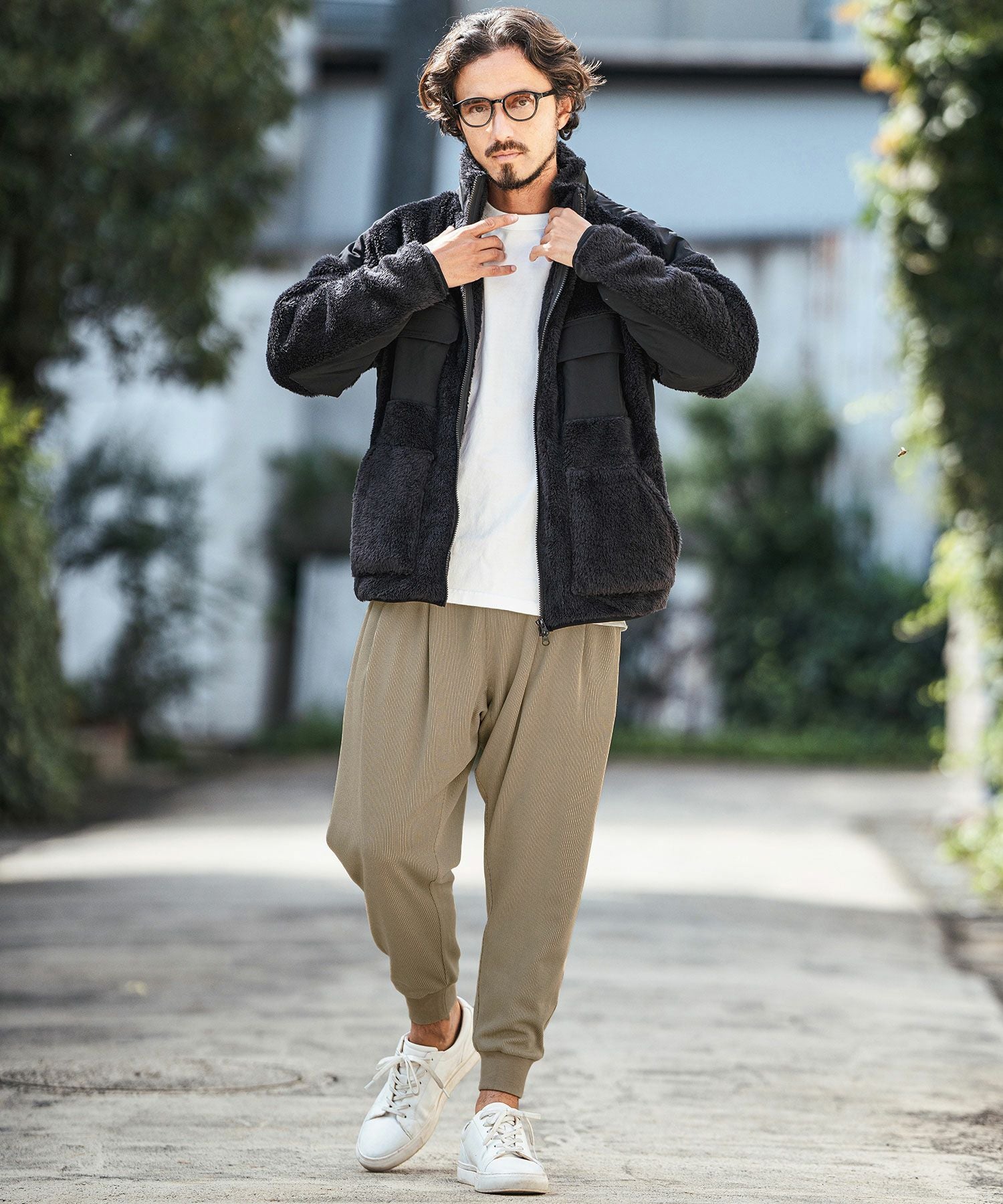 50%OFF【CAMBIO(カンビオ)】Dobby Stripe Jacquard Jogger Pants