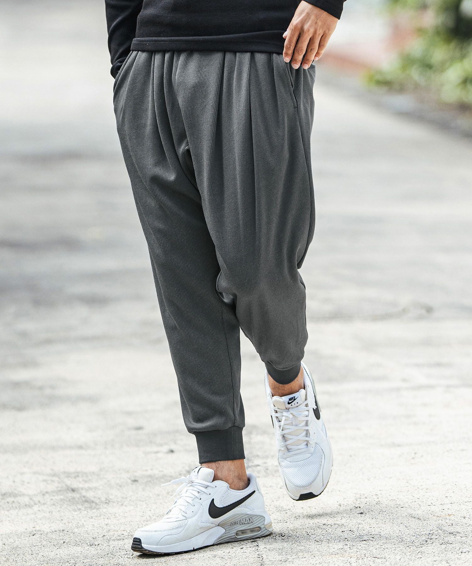 新品未使用CAMBIO Hem Rib Dobby Jacquard Pants 30%OFF【CAMBIO(カンビオ)】Dobby Stripe Jacquard Jogger Pants