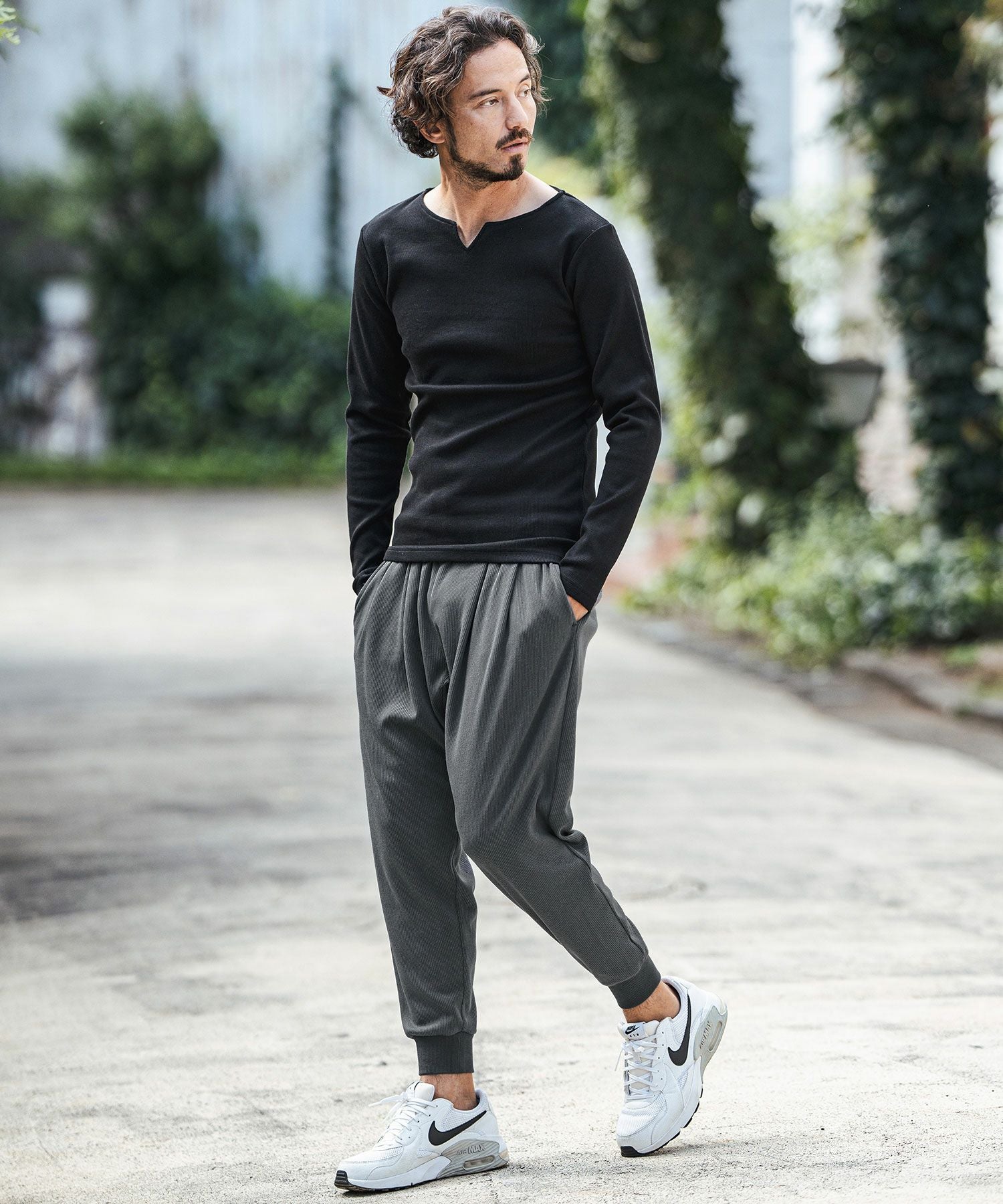新品未使用CAMBIO Hem Rib Dobby Jacquard Pants 30%OFF【CAMBIO(カンビオ)】Dobby Stripe Jacquard Jogger Pants