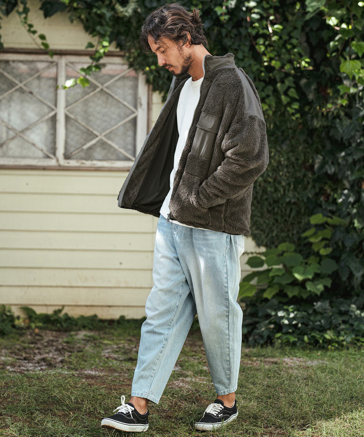 30%OFF【CAMBIO(カンビオ)】Short Micro Fur Nylon Combination Stand
