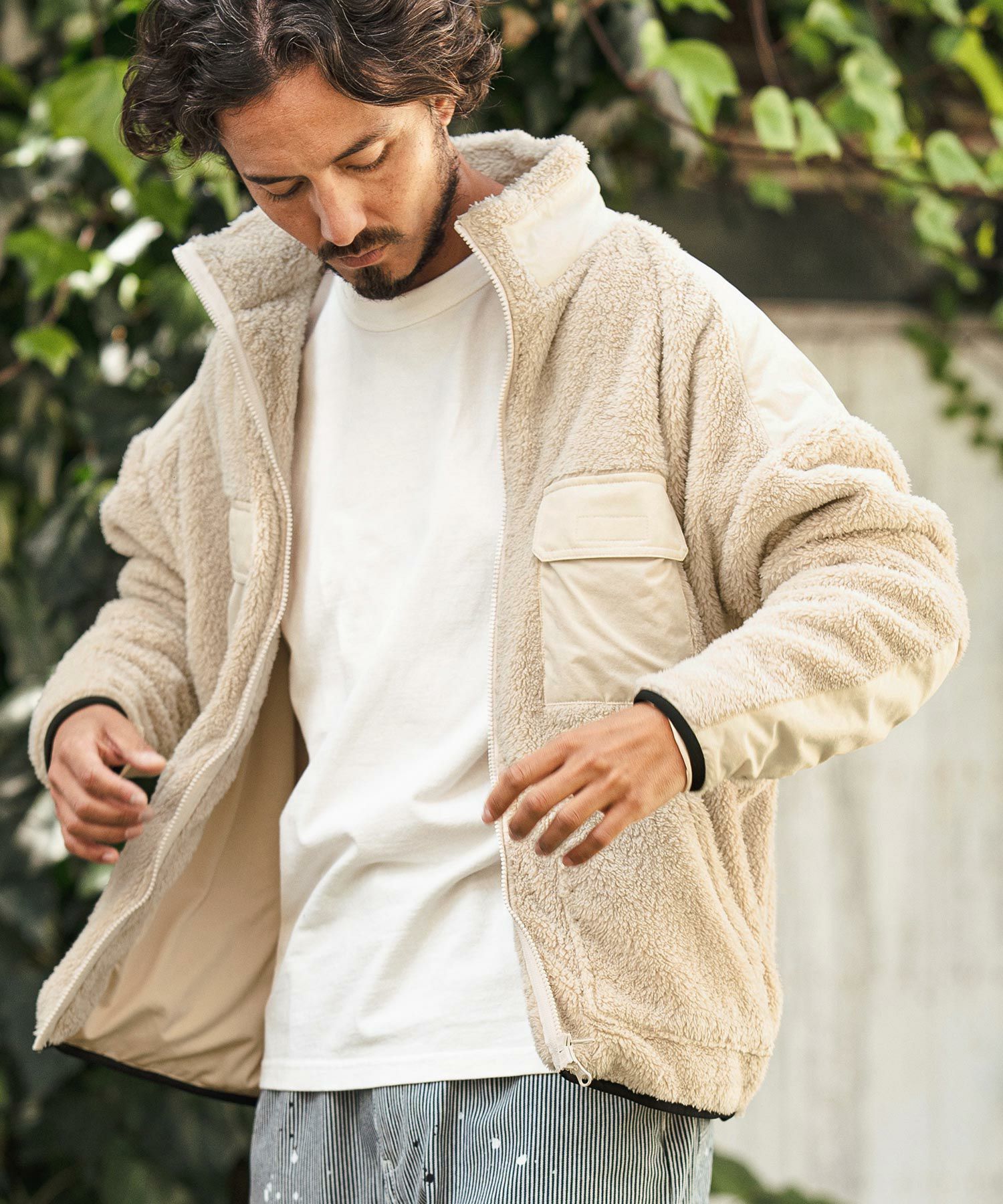 30%OFF【CAMBIO(カンビオ)】Short Micro Fur Nylon Combination Stand