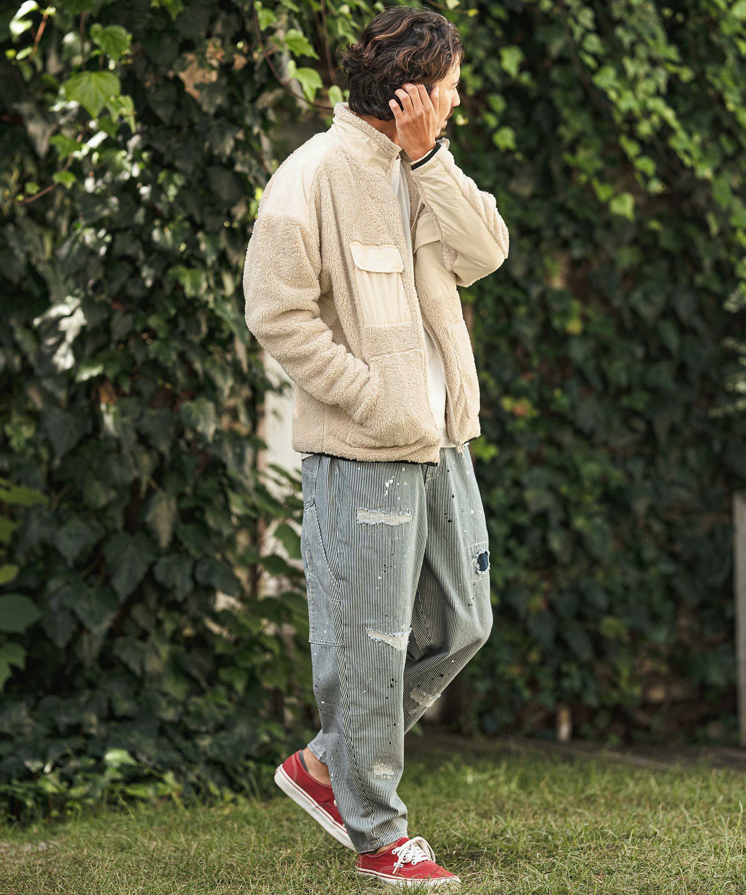 30%OFF【CAMBIO(カンビオ)】Short Micro Fur Nylon Combination Stand