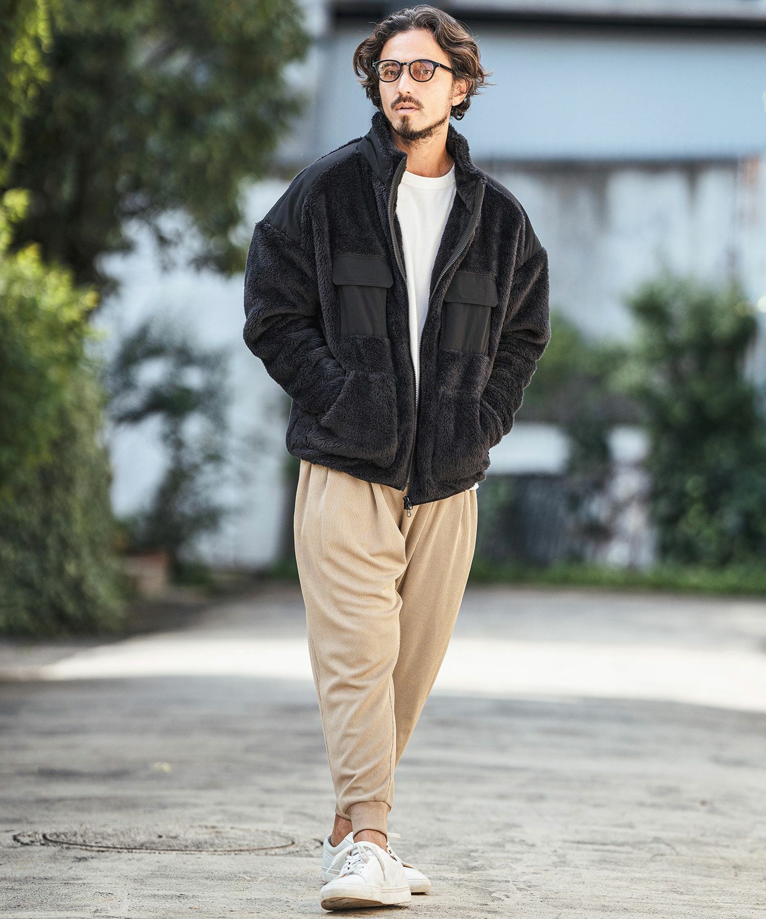 30%OFF【CAMBIO(カンビオ)】Short Micro Fur Nylon Combination Stand