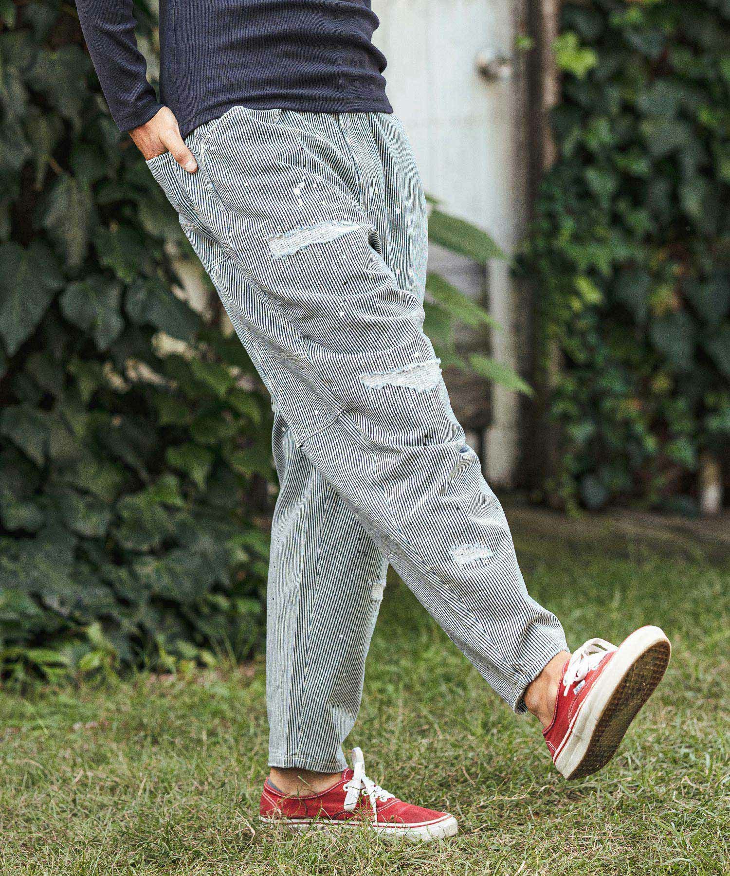 グッドリーフ　ペインターパンツ38 30%OFF【CAMBIO(カンビオ)】Hickory Denim Painter Pants ペインター