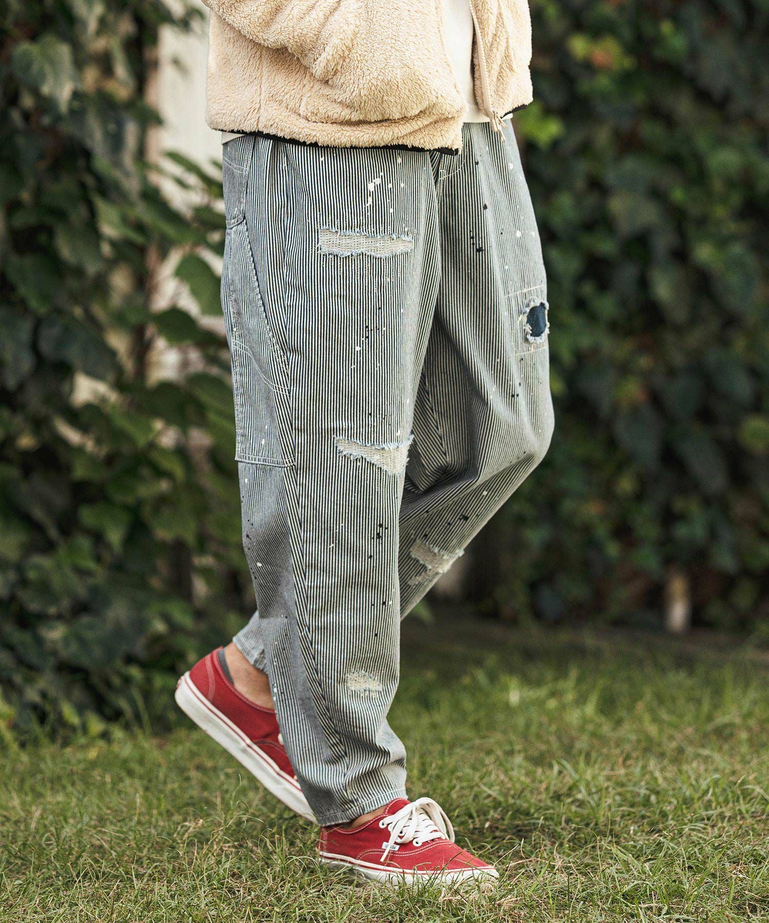 30%OFF【CAMBIO(カンビオ)】Hickory Denim Painter Pants ペインター