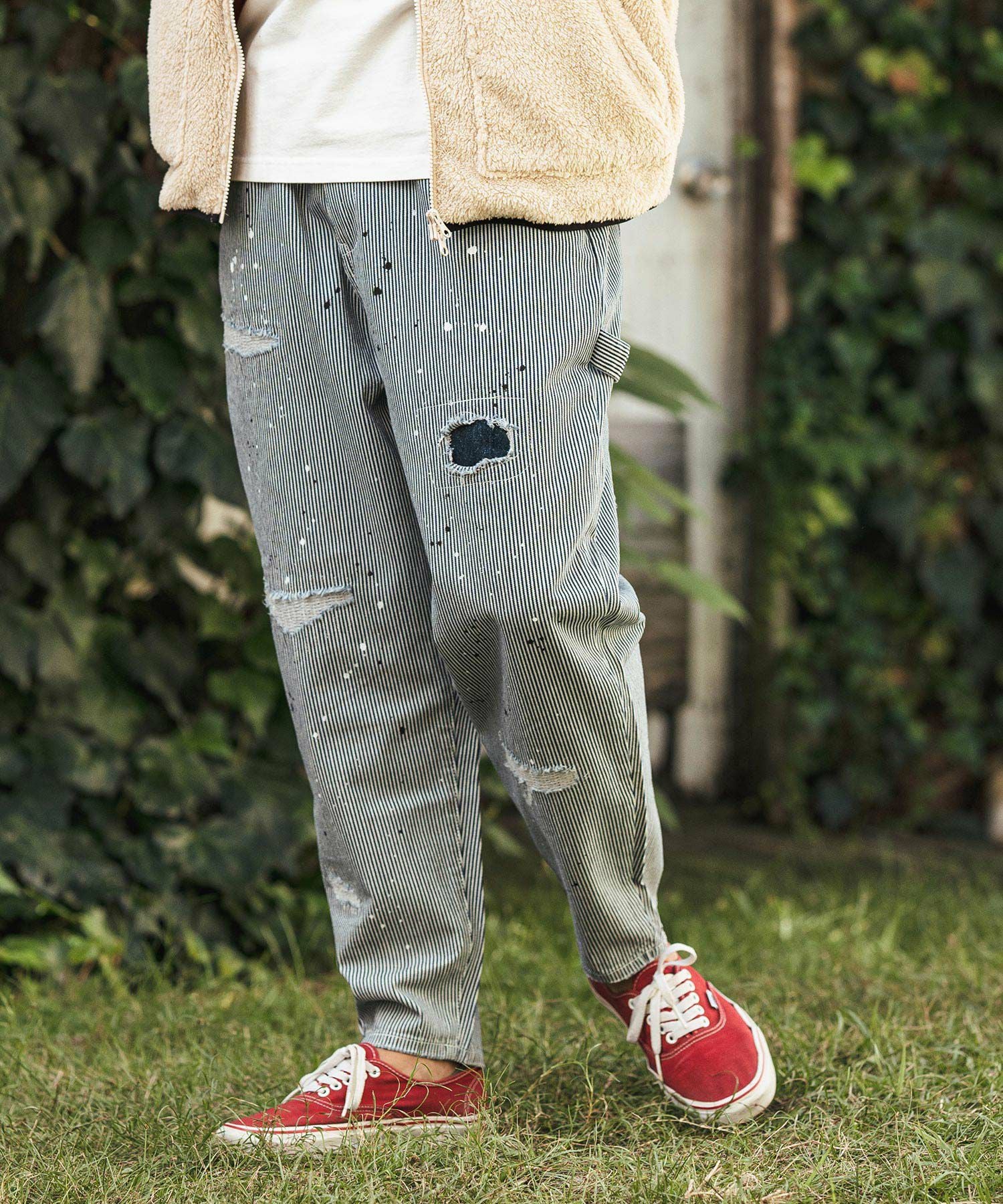 30%OFF【CAMBIO(カンビオ)】Hickory Denim Painter Pants ペインター