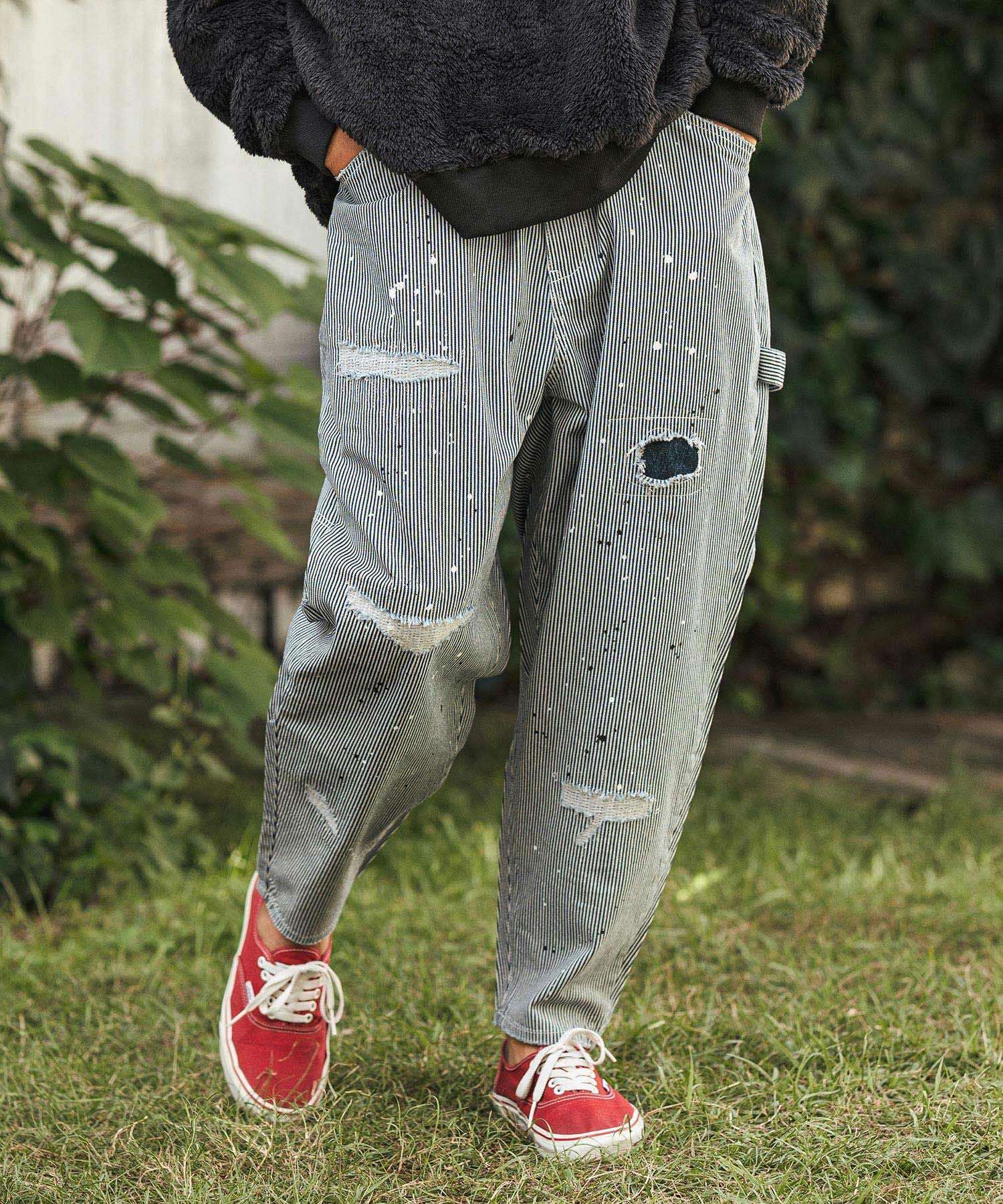 30%OFF【CAMBIO(カンビオ)】Hickory Denim Painter Pants ペインター