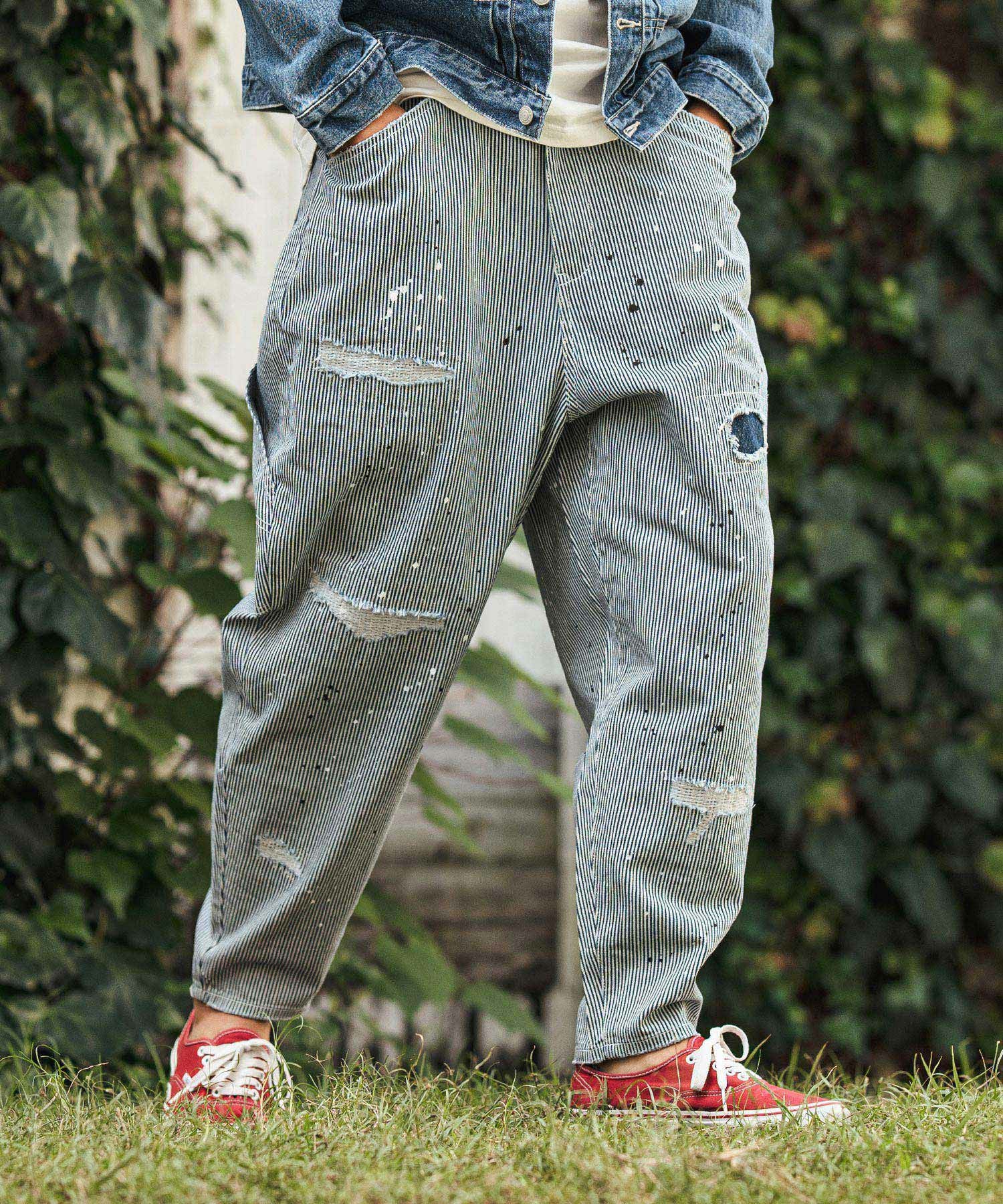 30%OFF【CAMBIO(カンビオ)】Hickory Denim Painter Pants ペインター
