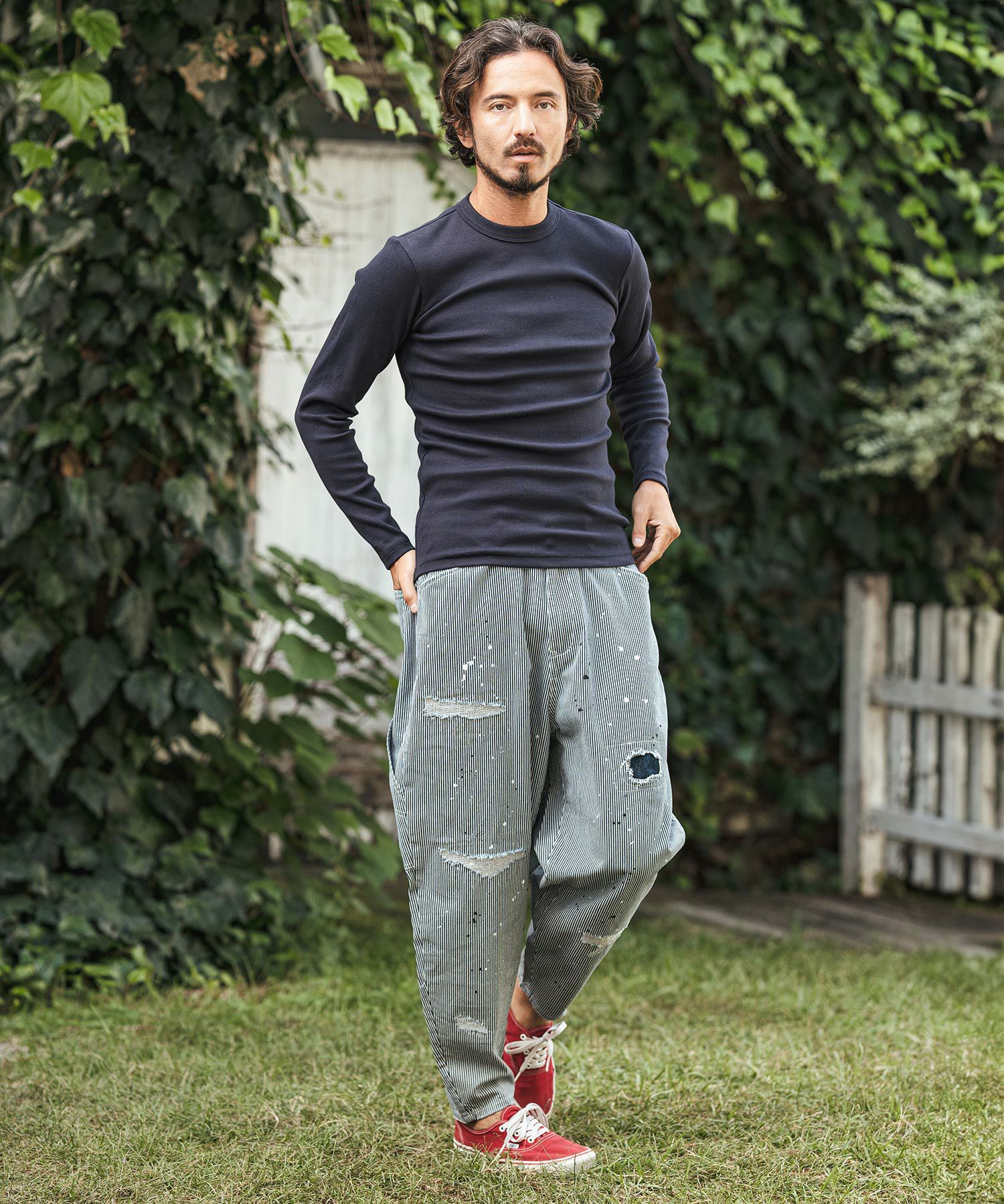 30%OFF【CAMBIO(カンビオ)】Hickory Denim Painter Pants ペインター