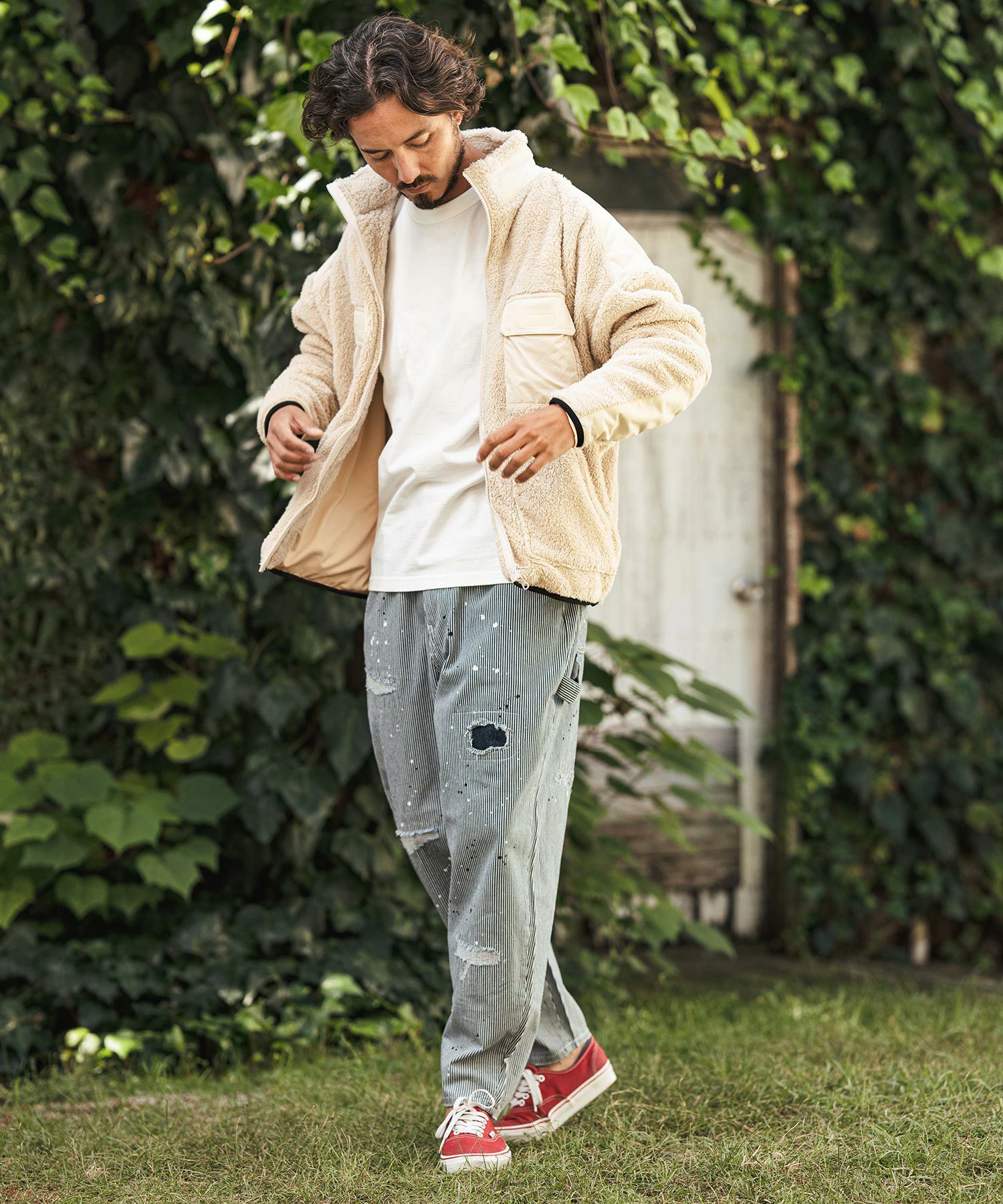 30%OFF【CAMBIO(カンビオ)】Hickory Denim Painter Pants ペインター