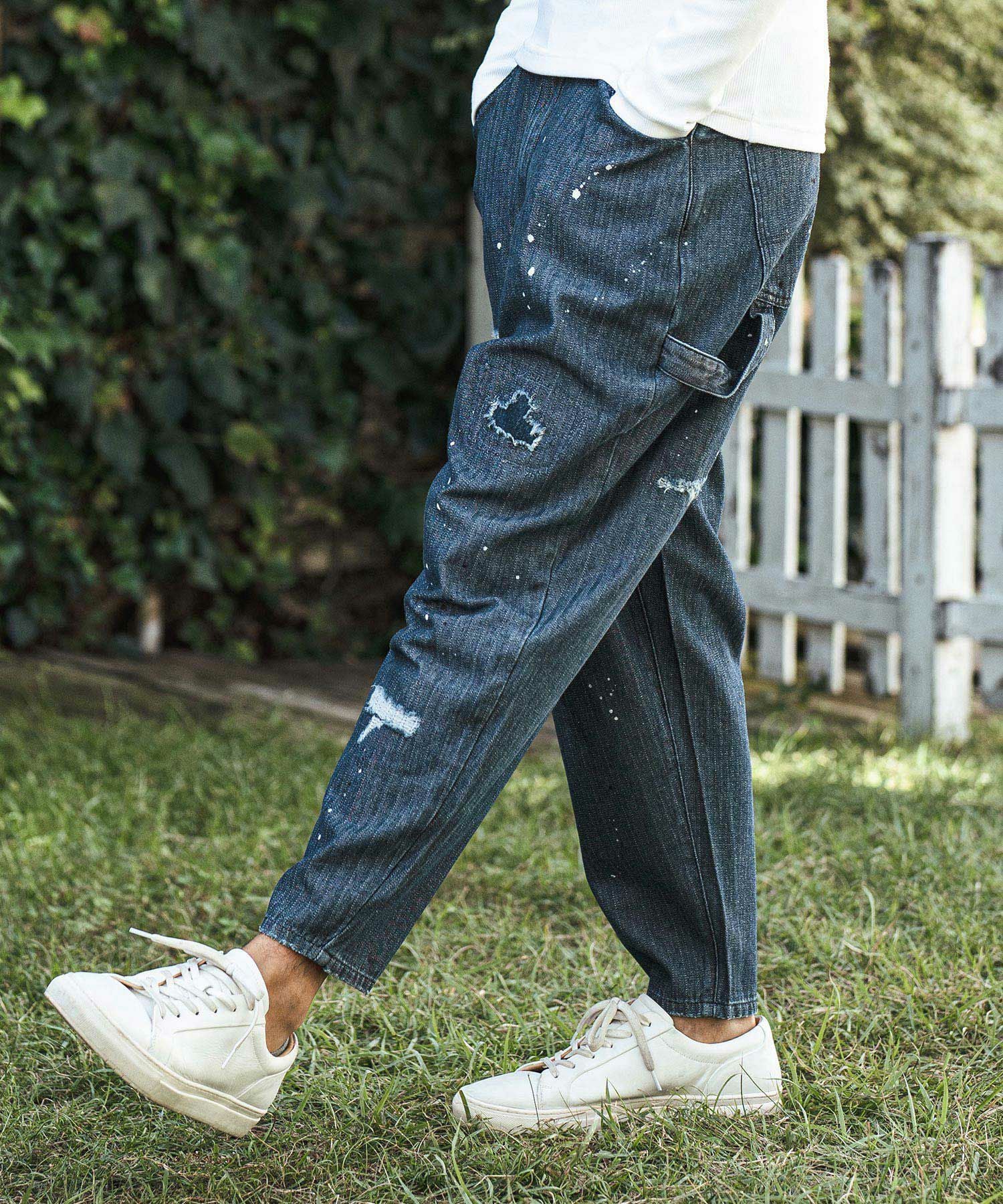 30%OFF【CAMBIO(カンビオ)】Herringbone Denim Painter Pants