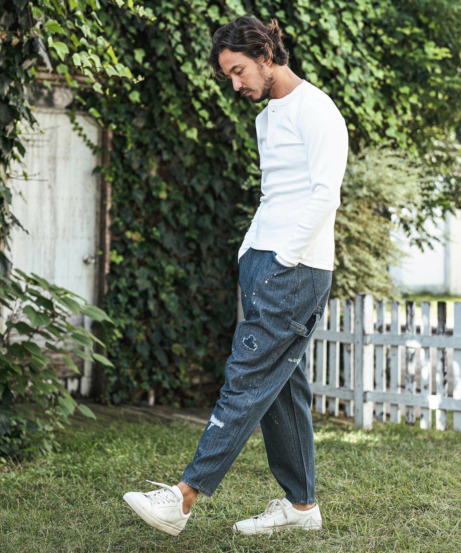 30%OFF【CAMBIO(カンビオ)】Herringbone Denim Painter Pants