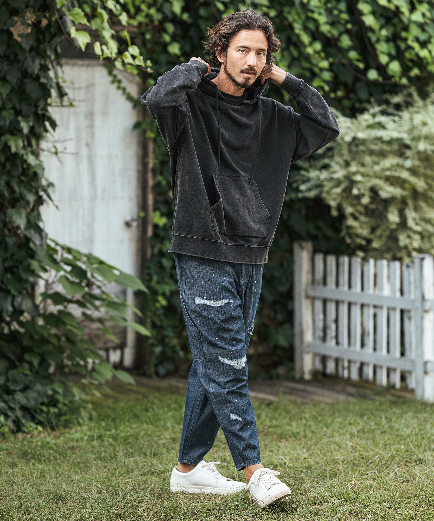 30%OFF【CAMBIO(カンビオ)】Herringbone Denim Painter Pants