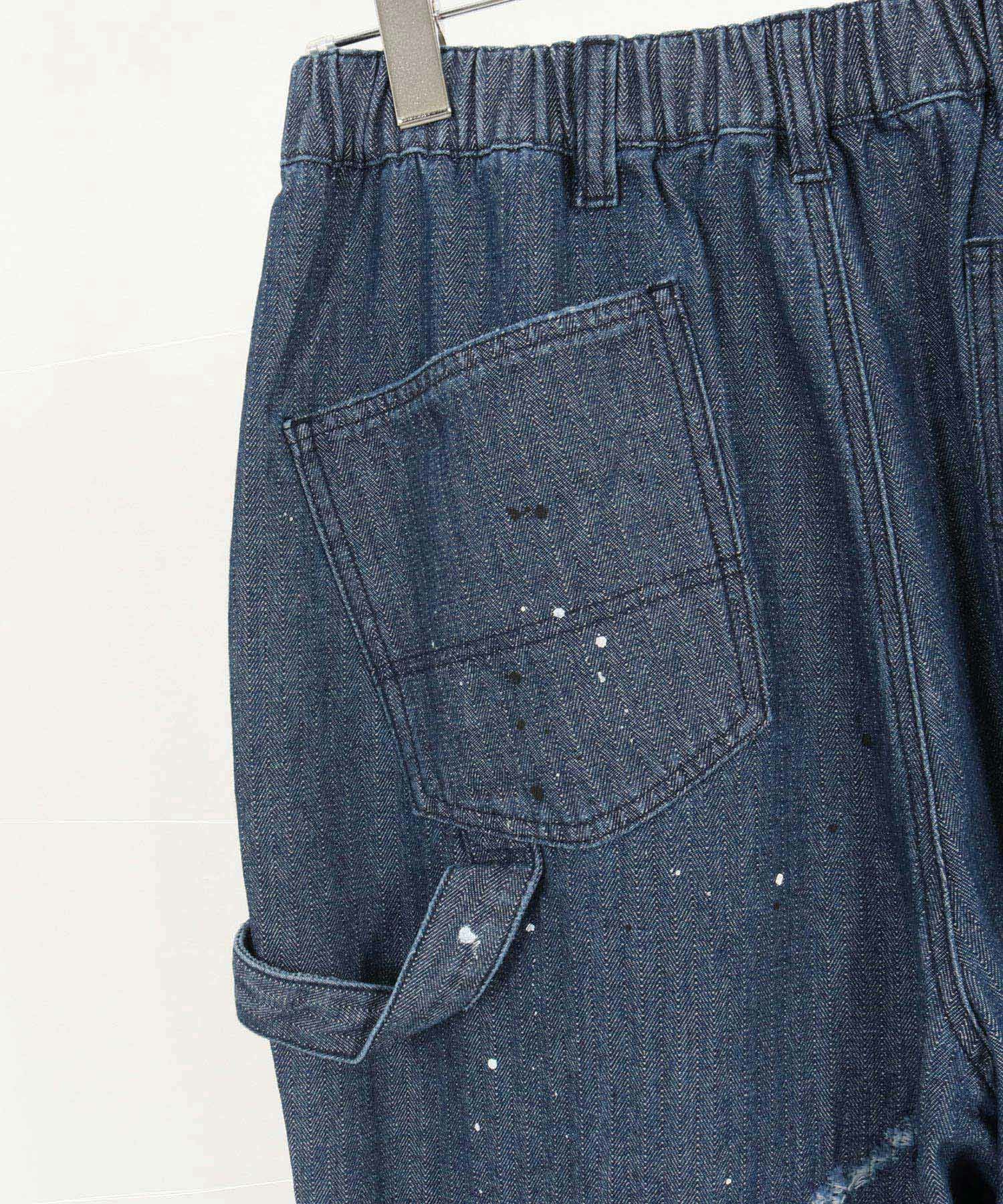 30%OFF【CAMBIO(カンビオ)】Herringbone Denim Painter Pants
