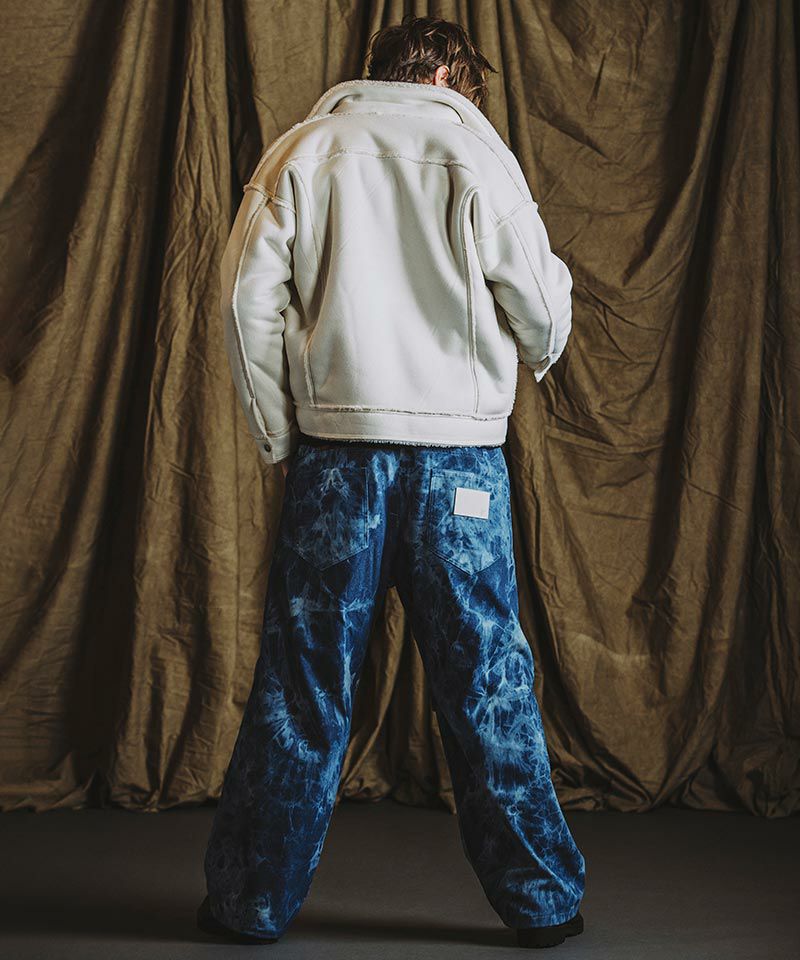 30%OFF【NO ID.(ノーアイディー)】 ﾌｪｲｸﾑｰﾄﾝBIG-Gｼﾞｬﾝ(855006-910B