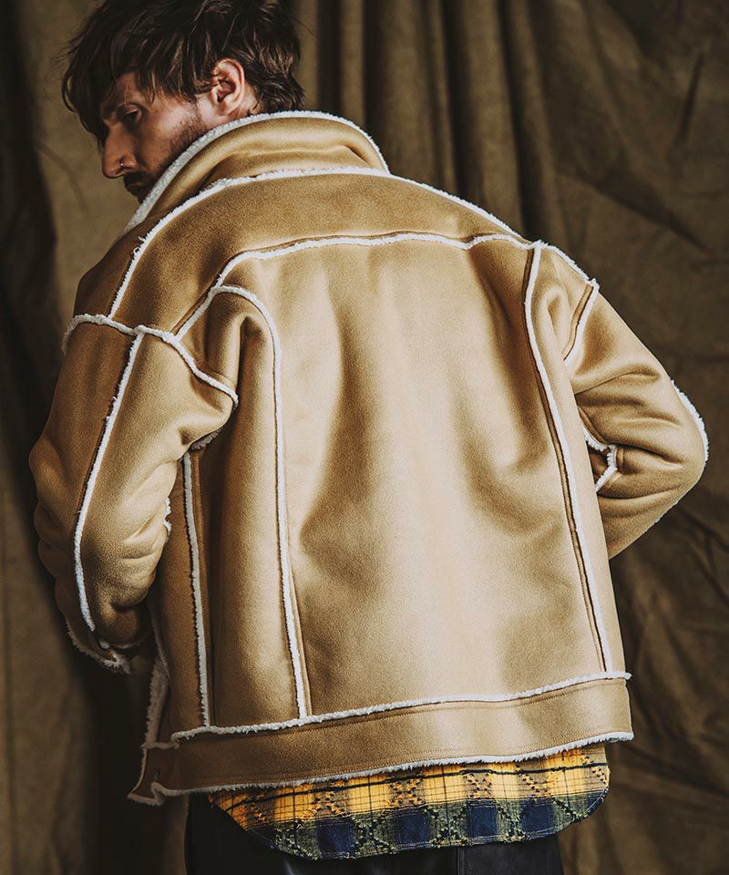 30%OFF【NO ID.(ノーアイディー)】 ﾌｪｲｸﾑｰﾄﾝBIG-Gｼﾞｬﾝ(855006-910B