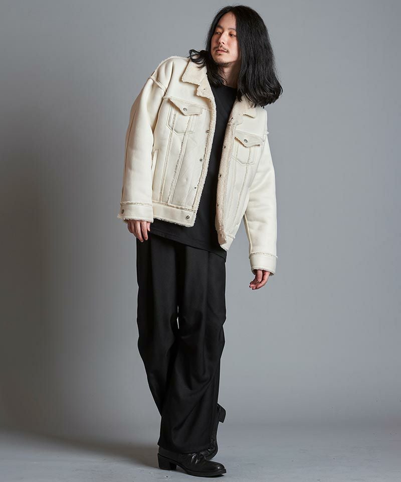 30%OFF【NO ID.(ノーアイディー)】 ﾌｪｲｸﾑｰﾄﾝBIG-Gｼﾞｬﾝ(855006-910B