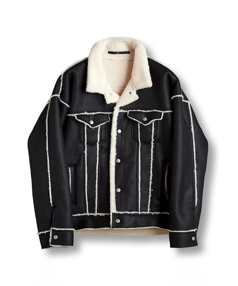 30%OFF【NO ID.(ノーアイディー)】 ﾌｪｲｸﾑｰﾄﾝBIG-Gｼﾞｬﾝ(855006-910B