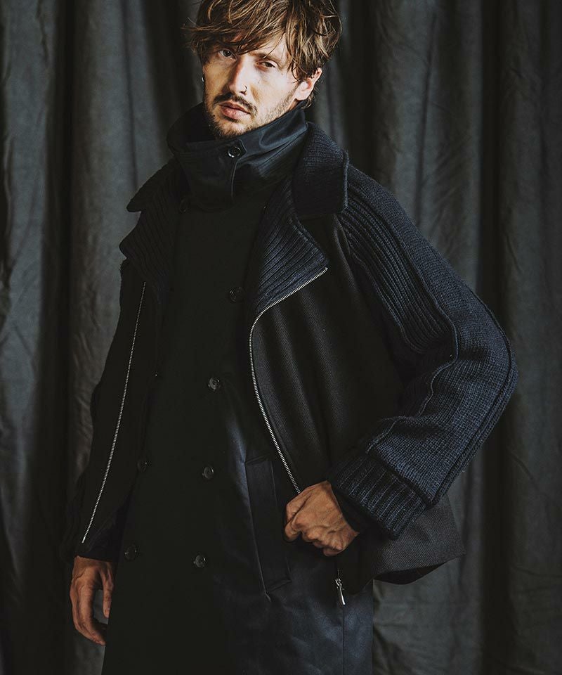 50%OFF【NO ID.(ノーアイディー)】ﾁｪﾝｼﾞﾝｸﾞﾆｯﾄBIGﾗｲﾀﾞｰｽJKT(855010