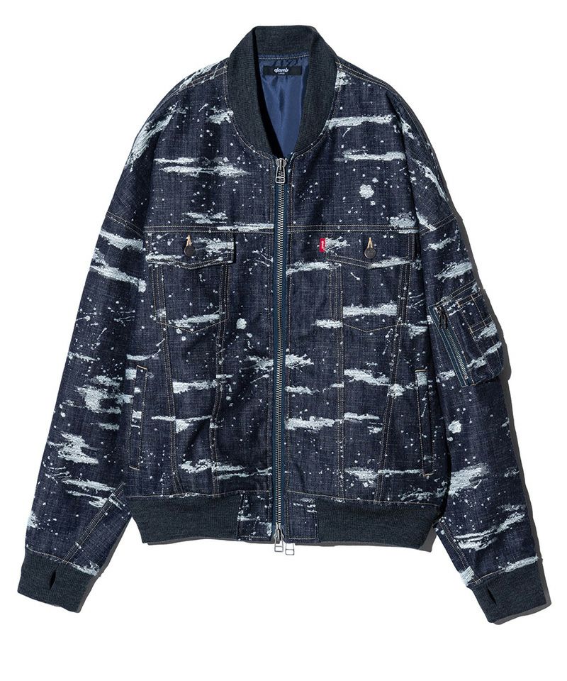 glamb(グラム)】Splash Jacquard Denim MA-1 スプラッシュジャガード glamb(グラム)】Splash Jacquard Denim MA-1 スプラッシュジャガード
