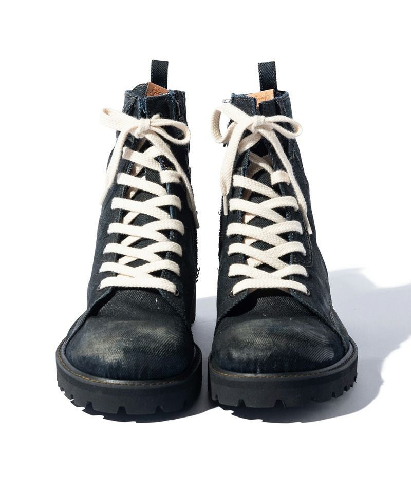 glamb(グラム)】Oiled Denim Boots オイルドデニムブーツ(GB0125-AC03