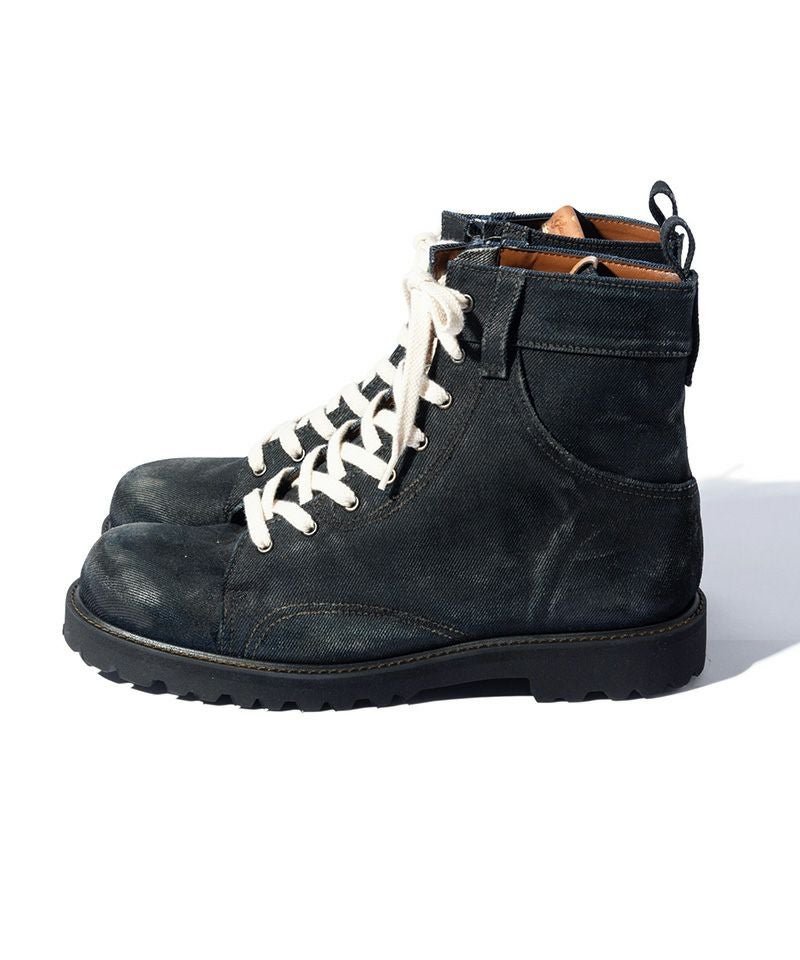 glamb(グラム)】Oiled Denim Boots オイルドデニムブーツ(GB0125-AC03