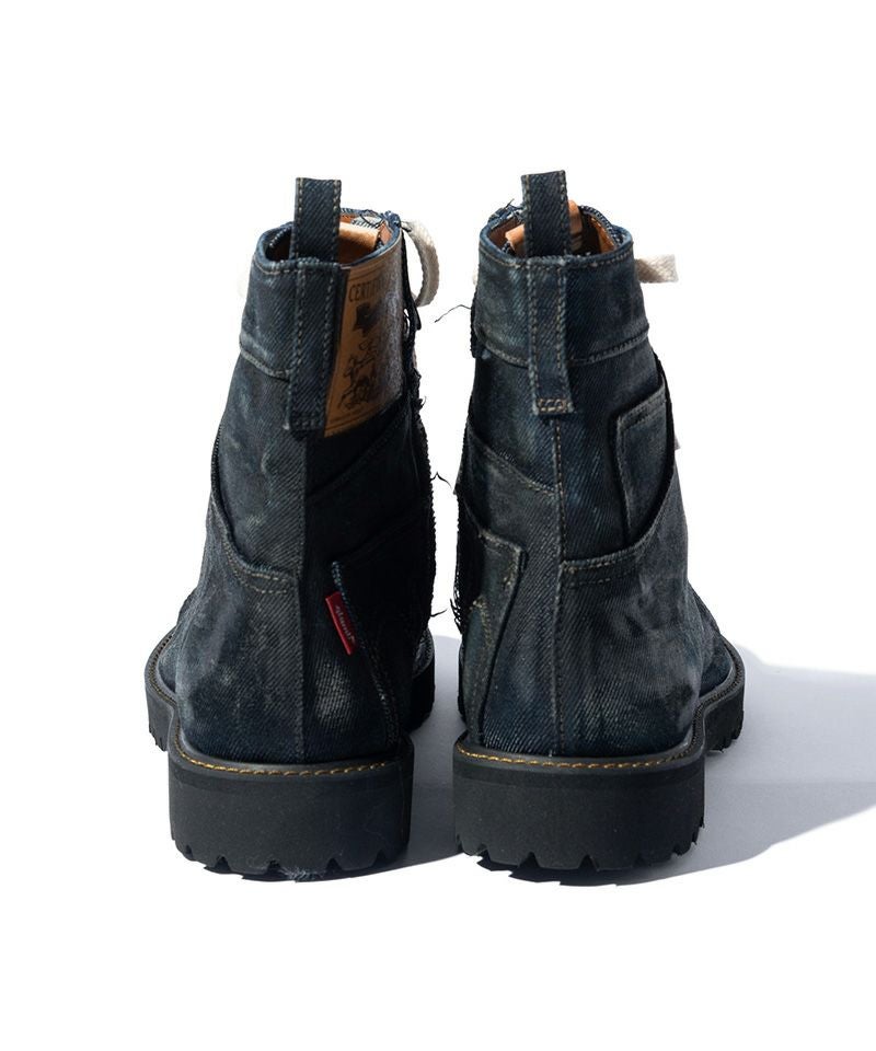 glamb(グラム)】Oiled Denim Boots オイルドデニムブーツ(GB0125-AC03
