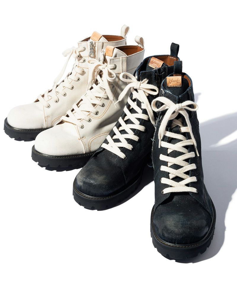 glamb(グラム)】Oiled Denim Boots オイルドデニムブーツ(GB0125-AC03