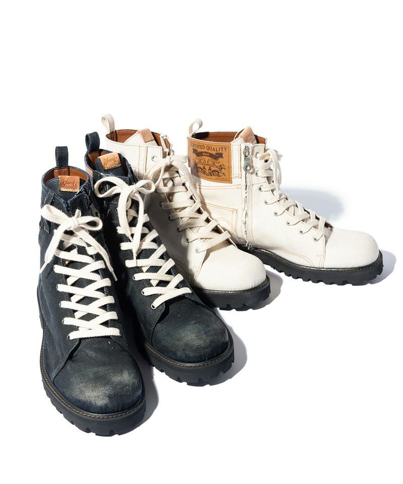 glamb(グラム)】Oiled Denim Boots オイルドデニムブーツ(GB0125-AC03
