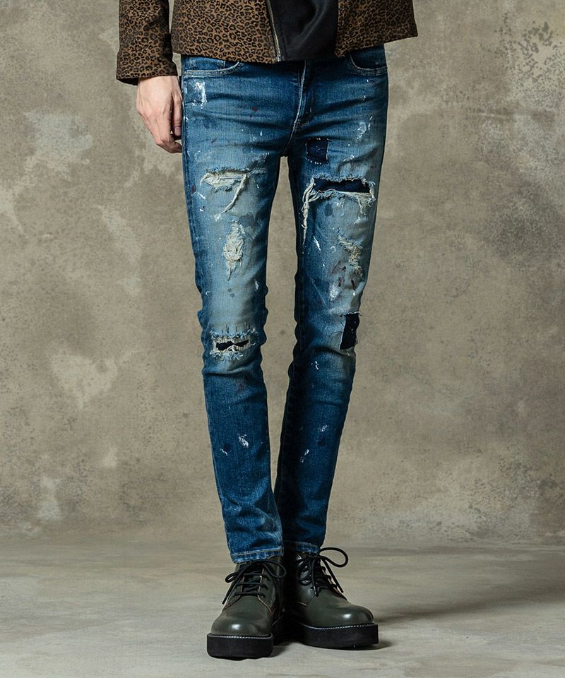 glamb(グラム)】Heavy Remake Stretch Denim ヘヴィリメイクストレッチ 