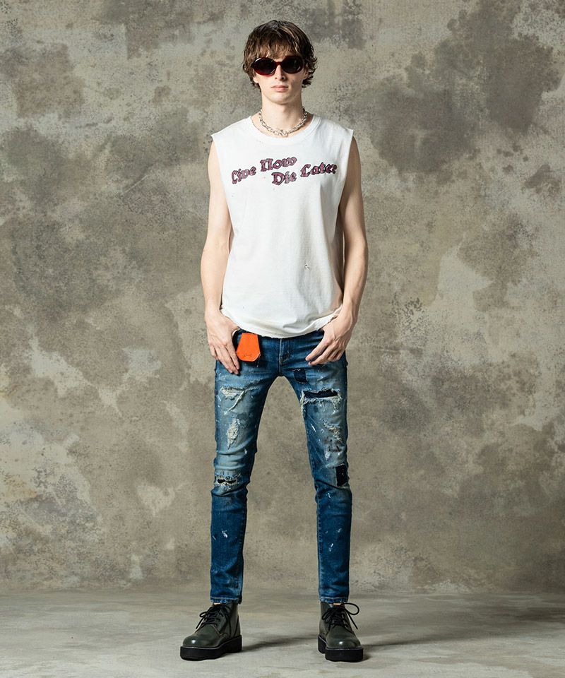 glamb(グラム)】Heavy Remake Stretch Denim ヘヴィリメイクストレッチ 