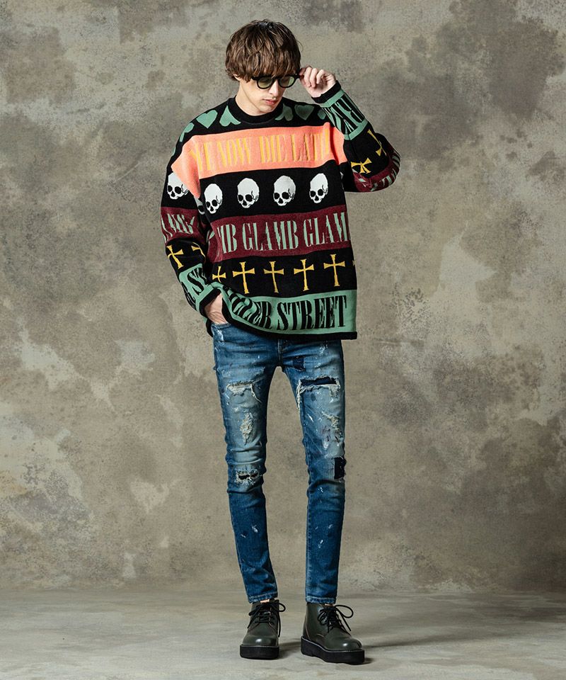 glamb(グラム)】Heavy Remake Stretch Denim ヘヴィリメイクストレッチ