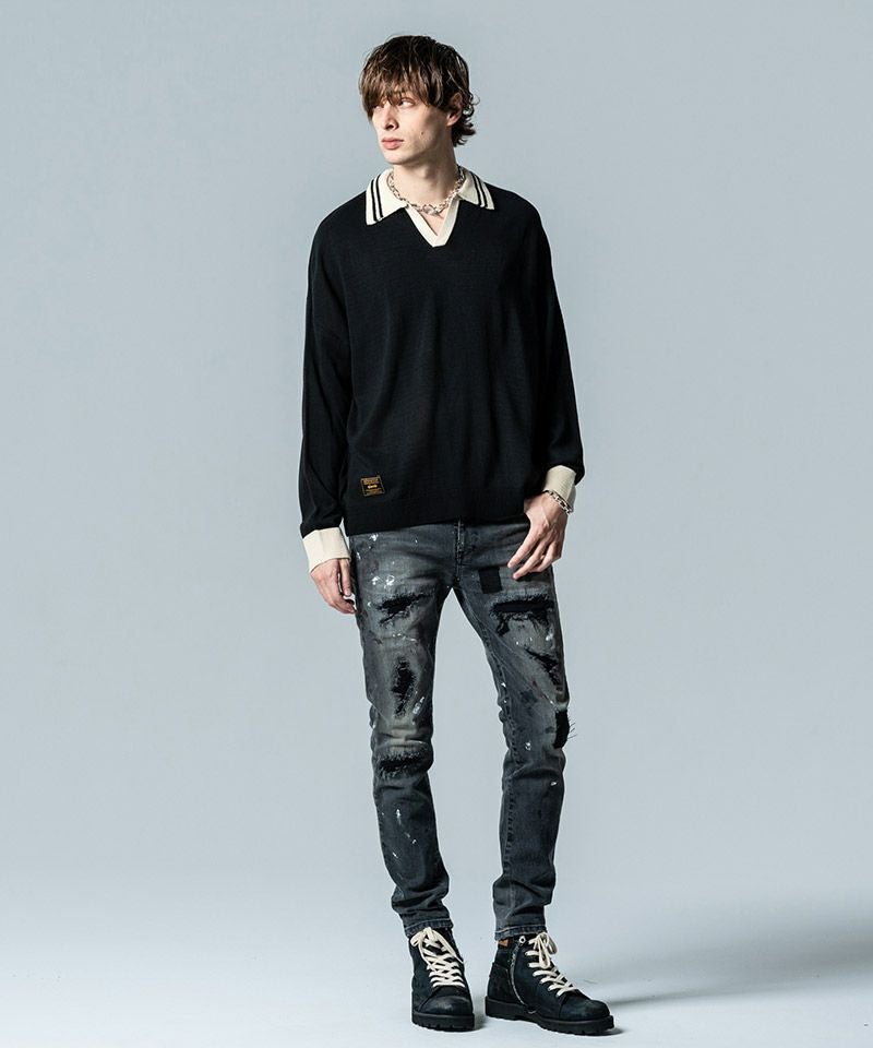 glamb(グラム)】Heavy Remake Stretch Denim ヘヴィリメイクストレッチ