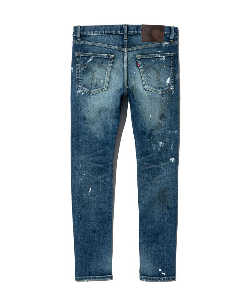 glamb グラム　ダークブルー スリムフィットストレッチデニム glamb(グラム)】Heavy Remake Stretch Denim ヘヴィリメイクストレッチ