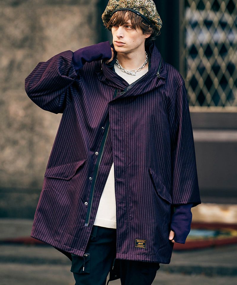 グラム　glamb ファー付きモッズコート ユニオンジャック柄　m51モデル glamb（グラム） モッズコート コート High Neck Mods Coat