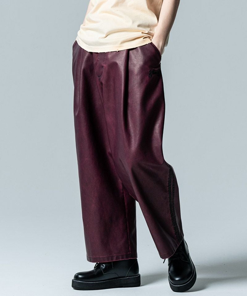 glamb(グラム)】Synth Leather Track Pants シンセレザートラック