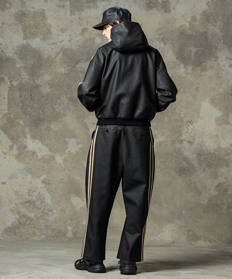 glamb(グラム)】Synth Leather Track Pants シンセレザートラック