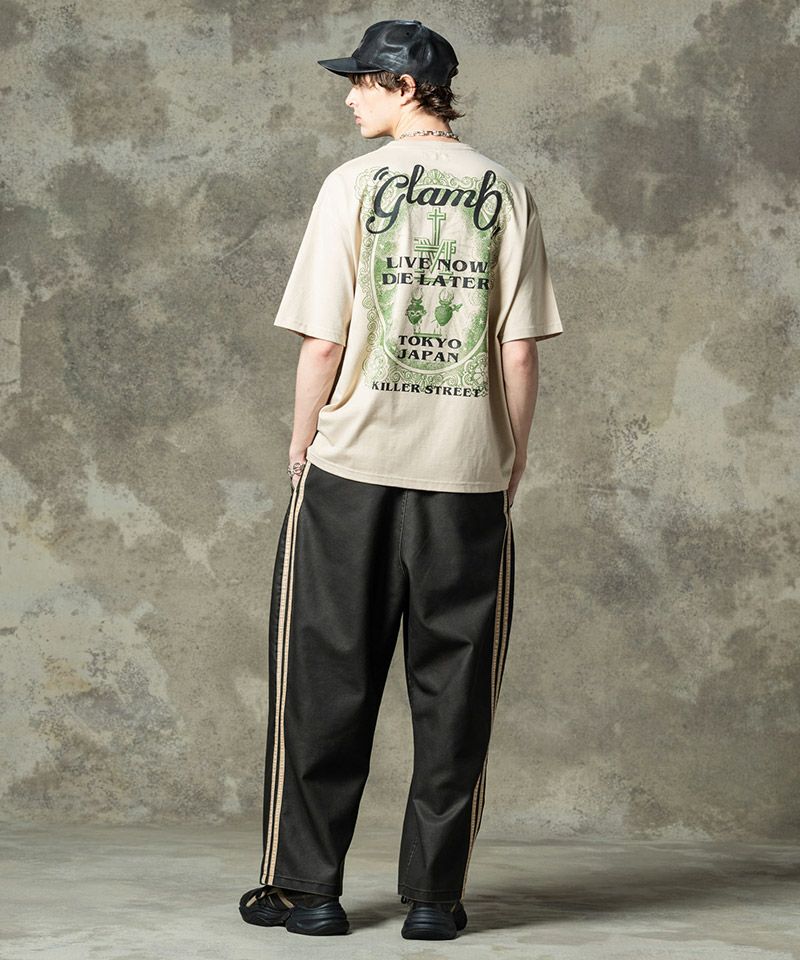 glamb(グラム)】Synth Leather Track Pants シンセレザートラック