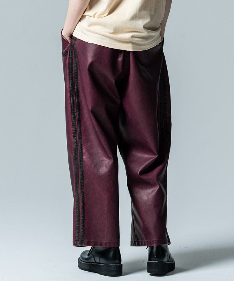 glamb(グラム)】Synth Leather Track Pants シンセレザートラック