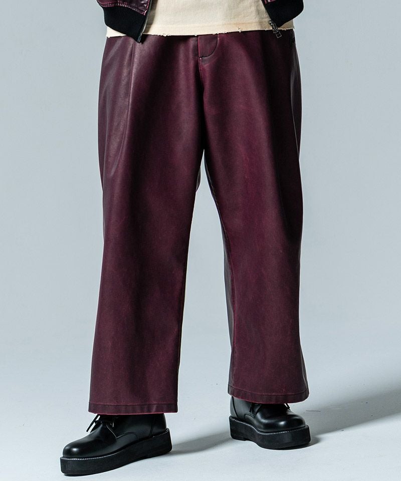 glamb(グラム)】Synth Leather Track Pants シンセレザートラック