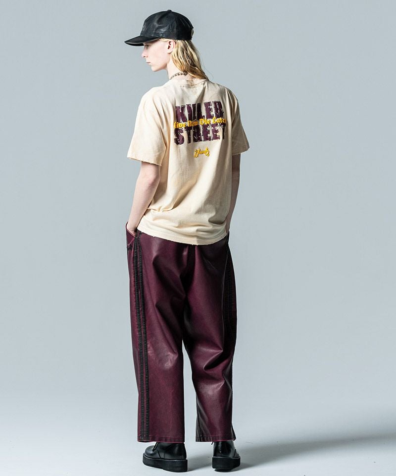 glamb(グラム)】Synth Leather Track Pants シンセレザートラック