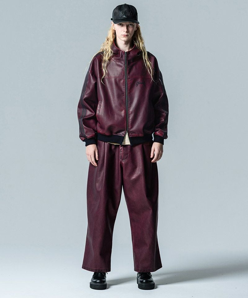glamb(グラム)】Synth Leather Track Pants シンセレザートラック