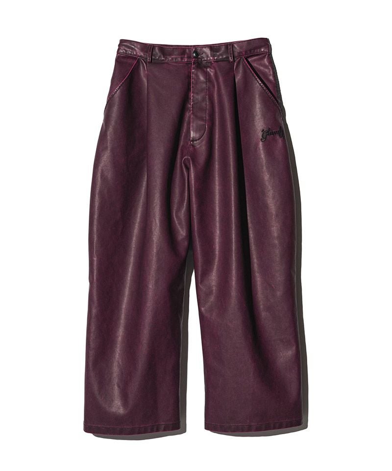 glamb(グラム)】Synth Leather Track Pants シンセレザートラック